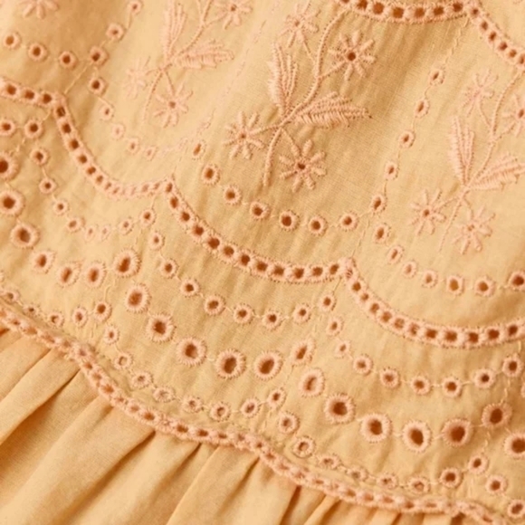 New American Eagle Orange Scalloped Midi Dress Size XL - Picture 3 of 11